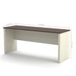Pemberly Row Contemporary Desk Shell in White Chocolate and Antigua
