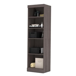 Pemberly Row Contemporary 25&quot Storage Unit in Bark Gray Finish