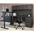 Pemberly Row 4 Piece Standing Desk Set in Bark Gray and Slate