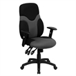 Pemberly Row High Back Mesh Office Swivel Chair in Black and Gray