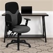 Pemberly Row High Back Mesh Office Swivel Chair in Black and Gray