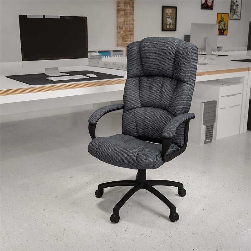 Pemberly Row Modern / Contemporary High Back Office Chair in Gray