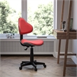 Pemberly Row Modern Ergonomic Office Swivel Chair in Red Finish