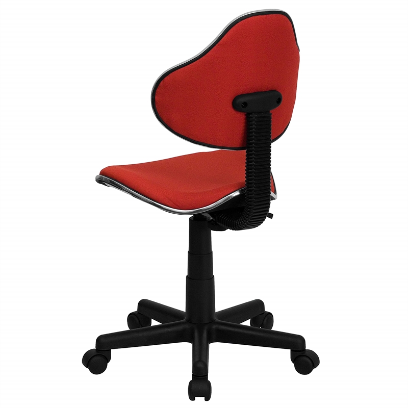 Pemberly Row Modern Ergonomic Office Swivel Chair in Red Finish