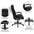 Pemberly Row Contemporary Comfortable Office Chair in Black with Arms