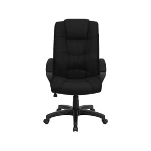 Pemberly Row Contemporary High Back Executive Office Chair in Black