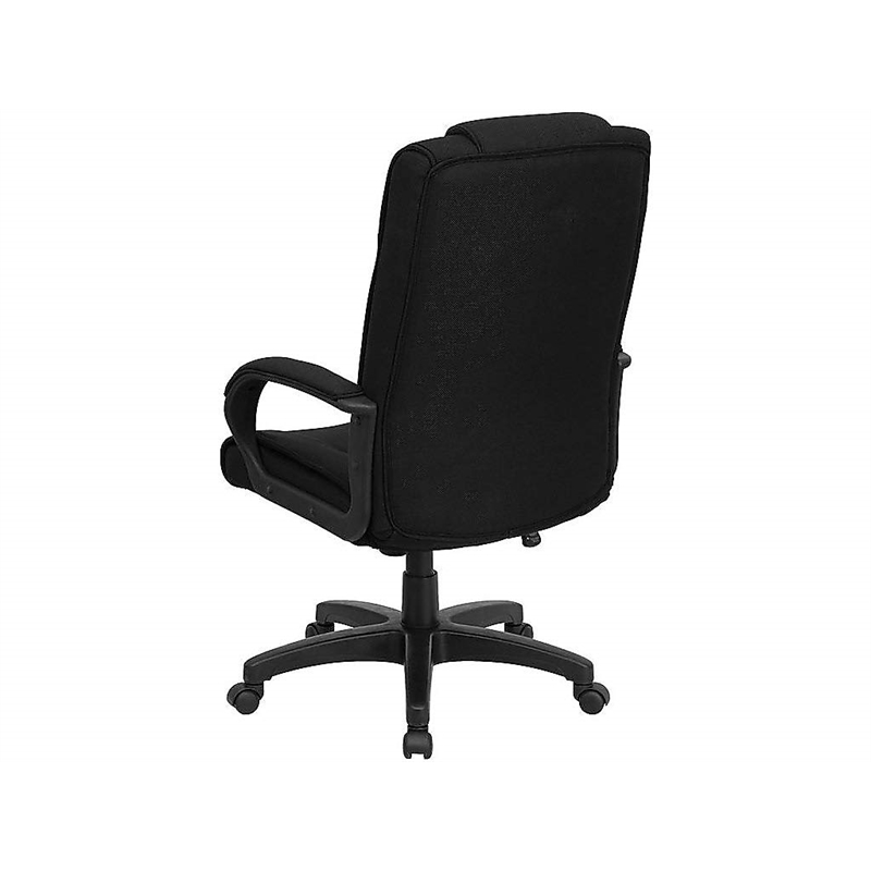 Pemberly Row Contemporary High Back Executive Office Chair in Black