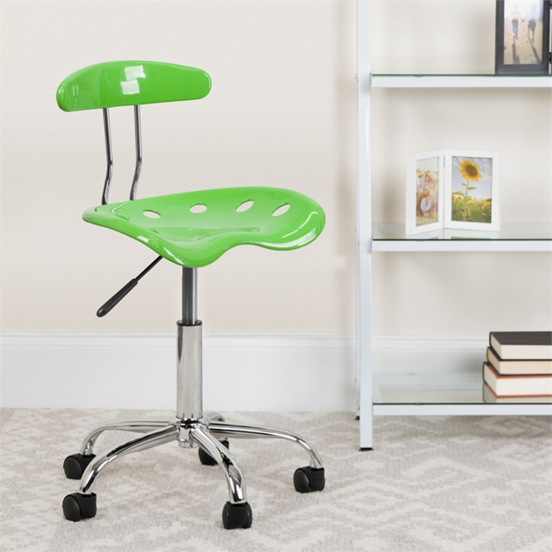 Pemberly Row Vibrant Computer Office Swivel Chair with Tractor Seat