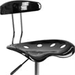 Pemberly Row Vibrant Computer Office Swivel Chair in Black and Chrome