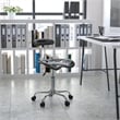 Pemberly Row Vibrant Computer Office Swivel Chair in Black and Chrome