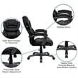 Pemberly Row High Back Office Chair with Leather Padded Loop Arms