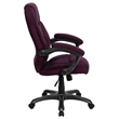 Pemberly Row High Back Microfiber Upholstered Office Chair in Grape