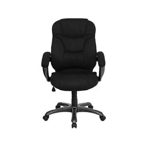 Pemberly Row Contemporary High Back Upholstered Office Chair in Black