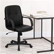 Pemberly Row Mid Back Glove Vinyl Executive Office Chair in Black