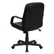 Pemberly Row Mid Back Glove Vinyl Executive Office Chair in Black