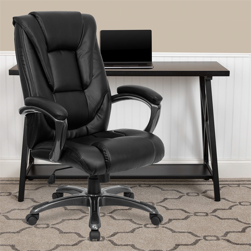 Pemberly Row Contemporary Ergonomically Curved Back Office Chair