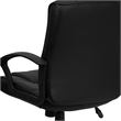 Pemberly Row Contemporary Mid Back Black Leather Office Chair