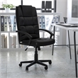Pemberly Row Contemporary Ergonomically Curved Office Chair in Black