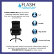 Pemberly Row High Back Executive Office Chair with Black Leather