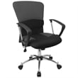 Pemberly Row Contemporary Mid-Back Mesh Computer Office Chair in Gray
