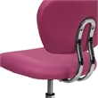 Pemberly Row Contemporary Mid-Back Mesh Office Swivel Chair in Pink