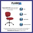 Pemberly Row Mid-Back Fabric Mesh Office Swivel Chair in Red