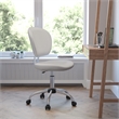 Pemberly Row Contemporary Mid-Back Mesh Office Swivel Chair in White