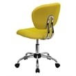 Pemberly Row Contemporary Mid-Back Mesh Office Swivel Chair in Yellow
