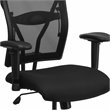 Pemberly Row Contemporary Mesh Office Chair with Arms in Black