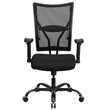 Pemberly Row Contemporary Mesh Office Chair with Arms in Black