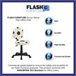 Pemberly Row Contemporary Soccer Office Swivel Chair in Black and White