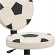 Pemberly Row Contemporary Soccer Office Swivel Chair in Black and White