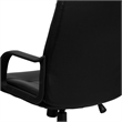 Pemberly Row High Back Glove Vinyl Executive Office Chair in Black