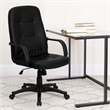 Pemberly Row High Back Glove Vinyl Executive Office Chair in Black