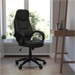 Pemberly Row High Back Contemporary Office Chair in Black Leather