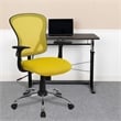 Pemberly Row Contemporary Mid Back Mesh Office Chair in Yellow
