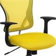 Pemberly Row Contemporary Mid Back Mesh Office Chair in Yellow