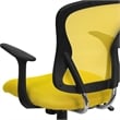 Pemberly Row Contemporary Mid Back Mesh Office Chair in Yellow