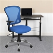 Pemberly Row Contemporary Mid Back Mesh Office Chair in Blue
