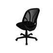 Pemberly Row Contemporary Mid Back Mesh Office Swivel Chair in Black