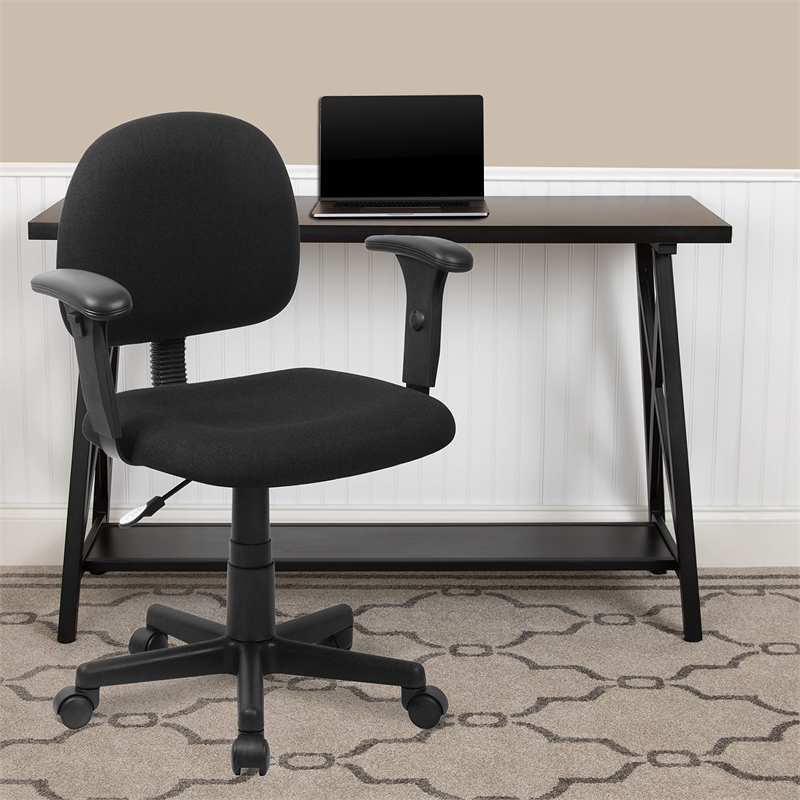 Pemberly Row Modern / Contemporary Ergonomic Office Chair in Black