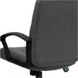 Pemberly Row Contemporary Mid Back Office Chair with Nylon Arms in Gray