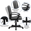 Pemberly Row Contemporary Mid Back Office Chair with Nylon Arms in Gray