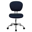 Pemberly Row Contemporary Mid-Back Mesh Office Swivel Chair in Navy