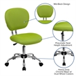 Pemberly Row Contemporary Mid-Back Task Chair In Apple Green