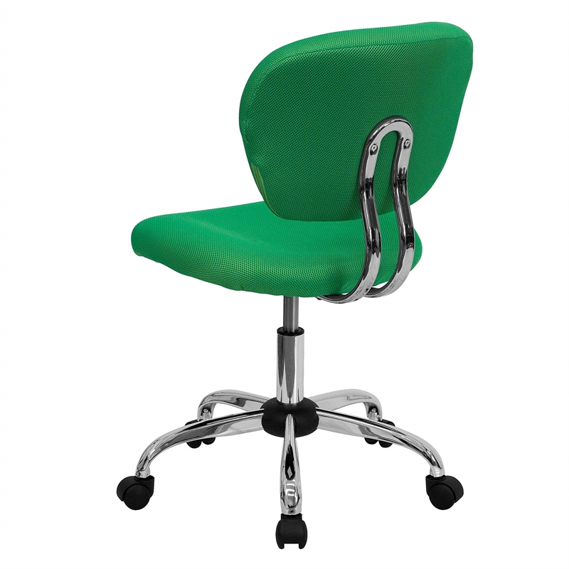 Pemberly Row Mid-Back Mesh Office Swivel Chair in Bright Green