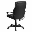 Pemberly Row High Back Massaging Leather Office Chair in Black