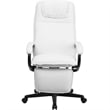 Pemberly Row High Back Leather Reclining Office Chair in White