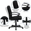 Pemberly Row Contemporary Mid Back Office Chair with Nylon Arms in Black