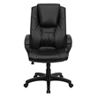 Pemberly Row Contemporary High Back Executive Office Chair in Black